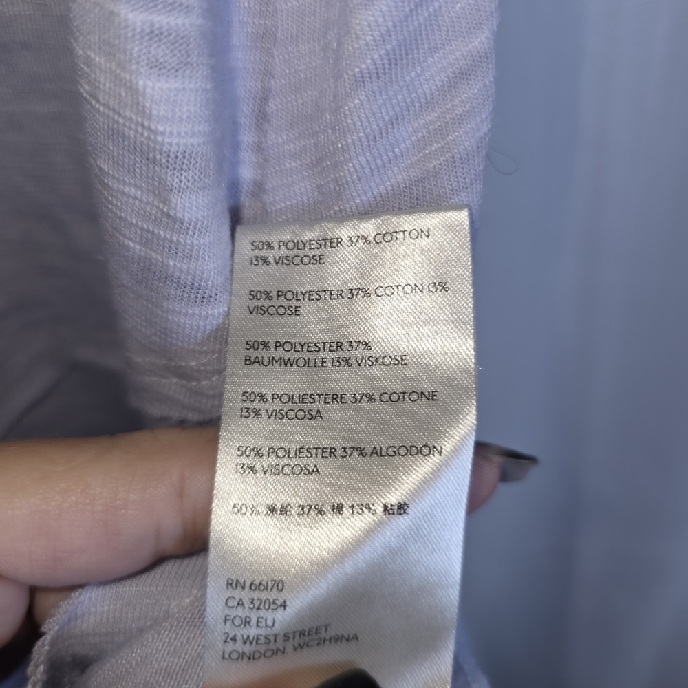We the Free Shirt Medium Purple Oversized Raw Edge Hi Low Hem Peplum Popover - Picture 3 of 6